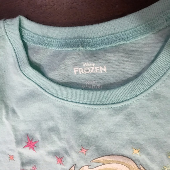 Frozen t-shirt Girls size M 7/8 - Picture 3 of 5